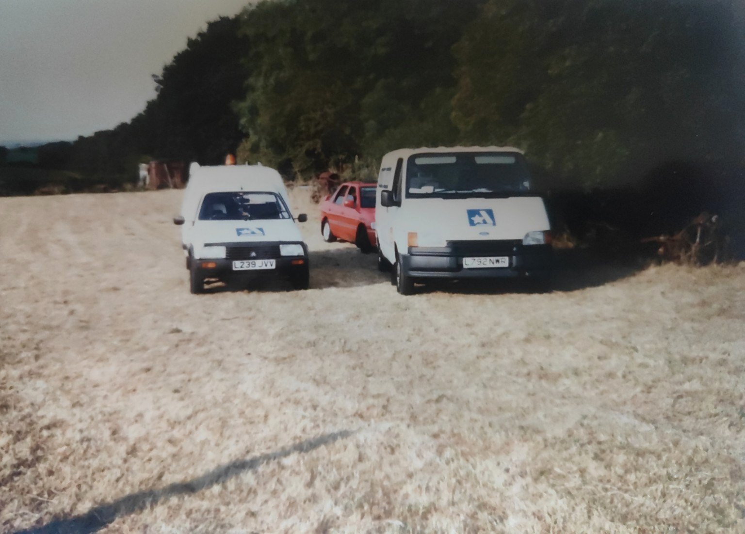 Autosheen vehicles in a field