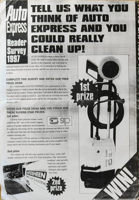 Auto Express Reader Survey 1997 copy